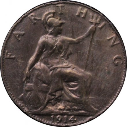 Великобритания 1 фартинг 1914 год