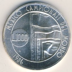 Сан-Марино 1000 лир 1986 год