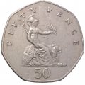 Великобритания 50 пенсов 1983 год