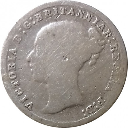 Великобритания 3 пенса 1876 год