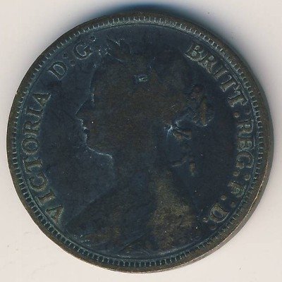 Великобритания 1/2 пенни 1881 год