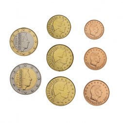 Набор из 8 евромонет Люксембург 2024 год