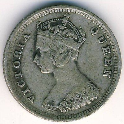 Гонконг 10 центов 1891 год