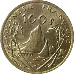 Французская Полинезия 100 франков 2014 год