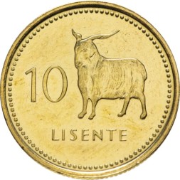 Лесото 10 лисенте 2018 год - Ангорская коза