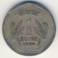 Индия 1 рупия 1986 год (&quot;?&quot; - Бомбей)