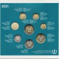 Набор из 8 монет Казахстан 2021 год - 30 лет независимости (в буклете)
