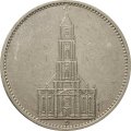 Третий Рейх 5 рейхсмарок 1935 год - 1 год нацистскому режиму, Гарнизонная церковь в Потсдаме (D)