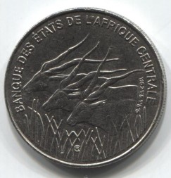 Центральная Африка 100 франков 2003 год - Антилопы