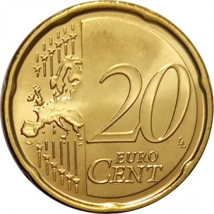 Италия 20 евроцентов 2011 год UNC