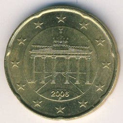 Германия 20 евроцентов 2006 год - F