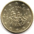 Сан-Марино 50 евроцентов 2015 год - Три башни Сан-Марино