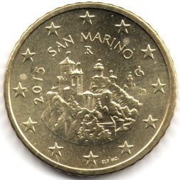 Сан-Марино 50 евроцентов 2015 год - Три башни Сан-Марино