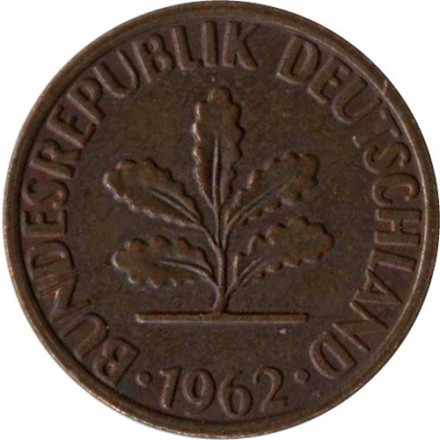 ФРГ 2 пфеннига 1962 год (J)