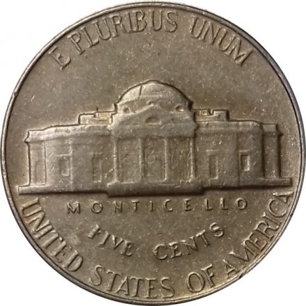 США 5 центов 1964 год - Томас Джефферсон (без отметки МД)