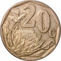 ЮАР 20 центов 2019 год