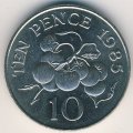 Гернси 10 пенсов 1985 год