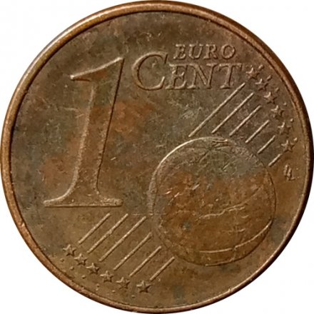 Германия 1 евроцент 2008 год (G)