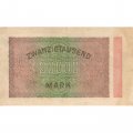 Германия (Веймарская Республика) 20000 марок 1923 год - Водяной знак - сетка с восьмёркой - VF-XF