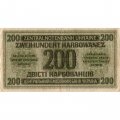 Украина (Немецкая оккупация Ровно) 200 карбованцев 1942 год - VF+