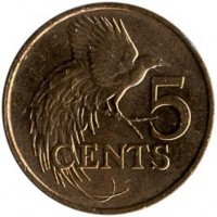 Монета Тринидад и Тобаго 5 центов 2006 год