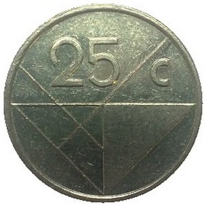 Аруба 25 центов 2004 год
