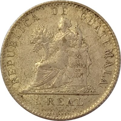 Гватемала 1 реал 1899 год (проба 0.500 на аверсе)