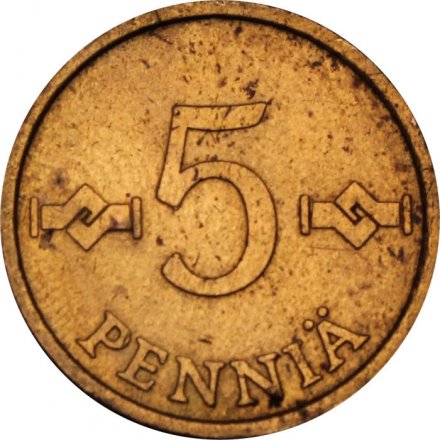 Финляндия 5 пенни 1969 год