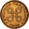 Финляндия 5 пенни 1969 год