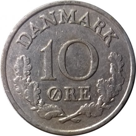 Дания 10 эре 1963 год