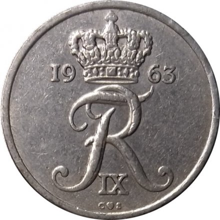Дания 10 эре 1963 год