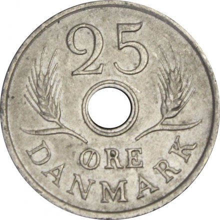 Дания 25 эре 1969 год - Король Фредерик IX