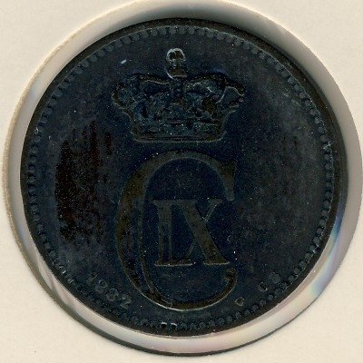 Дания 5 эре 1882 год