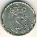 Дания 25 эре 1920 год - Король Кристиан X