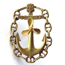 Знак ВМФ "Старший механик" РФ (тип 2)