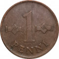 Финляндия 1 пенни 1965 год - Крест святого Иоанна