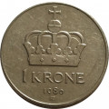 Норвегия 1 крона 1980 год - Улаф V