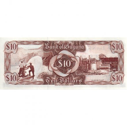 Гайана 10 долларов 1992 год - Водопад Кайетюр на Картофельной реке XF