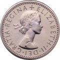 Великобритания 6 пенсов 1970 год 