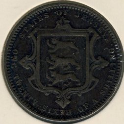 Джерси 1/26 шиллинга 1871 год