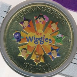 Австралия 1 доллар 2011 год - Группа Уиглс (The Wiggles) (все участники группы)