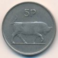 Ирландия 5 пенсов 1978 год - Бык. Кельтская арфа