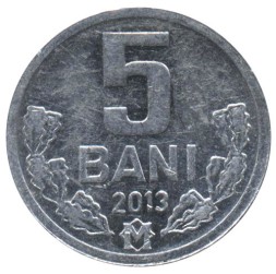 Монета Молдавия 5 бани 2013 год