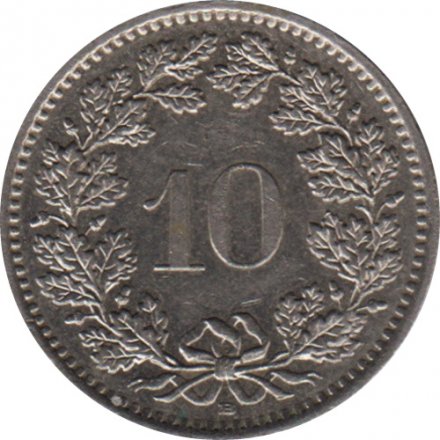 Швейцария 10 раппенов 2008 год