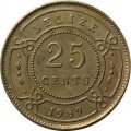 Белиз 25 центов 1989 год