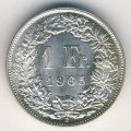 Швейцария 1 франк 1965 год