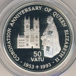 Монета Вануату 50 вату 1993 год