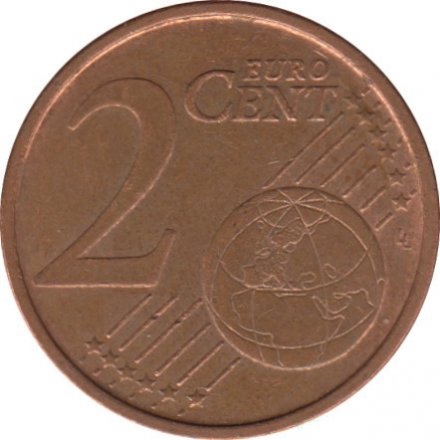 Германия 2 евроцента 2010 год (D)