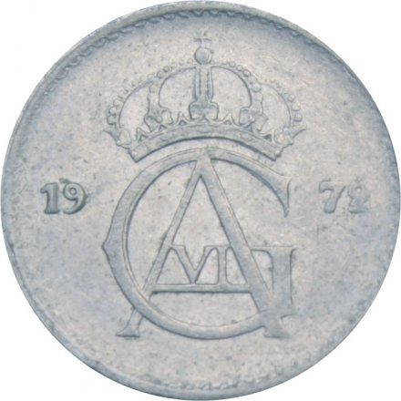 Швеция 10 эре 1972 год - Король Густав VI Адольф