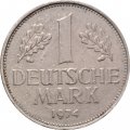 ФРГ 1 марка 1974 год (D)